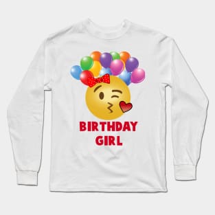 Birthday Girl - Emoji Long Sleeve T-Shirt
